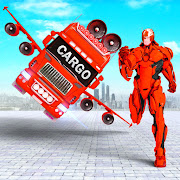Flying Cargo Transport Truck Transform Robot Games