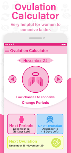 Android application Ovulation Period Calculator screenshort