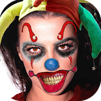 Creepy Clown Face Stickers – Scary Halloween Mask