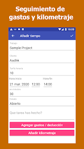 Screenshot 3 Work Log: parte hora y factura android
