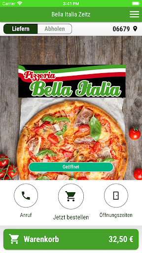 Android application Bella Italia Lieferservice screenshort