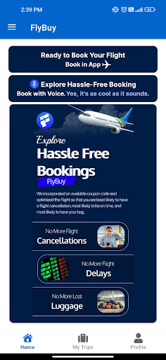 FlyBuy: Flight Bookings Screen 2