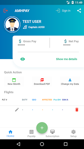 Android application AmhPay screenshort