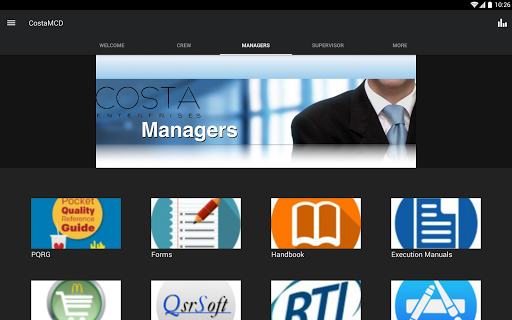 Screenshot of Costa Ent Employee App