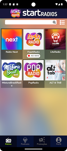 Android application start RADIOS screenshort