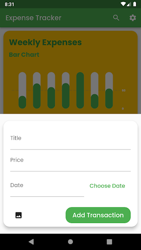 Expense Tracker - Flutter Screen 3
