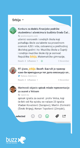 Android application Buzz Monitor screenshort
