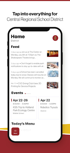 Android application Central Regional Schools screenshort