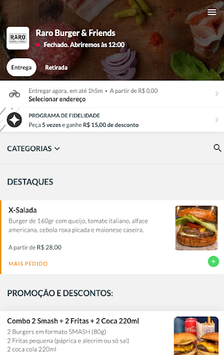 Android application Raro Burger screenshort