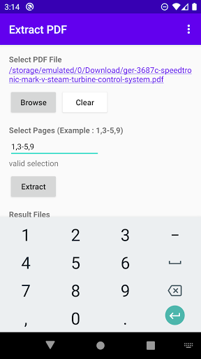 Extract pages from PDF offline Screen 3