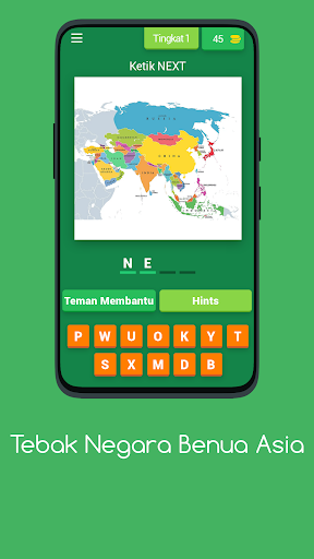 Android application Tebak Negara Benua Asia screenshort