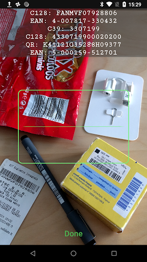 Android application Vision Smarts Barcode Scanner screenshort
