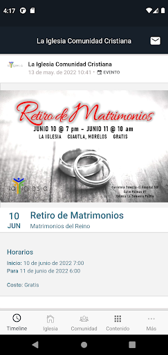 Android application La Iglesia Comunidad Cristiana screenshort