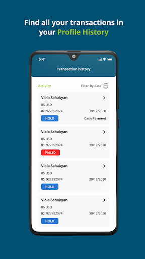 Android application IChange Money Transfers screenshort