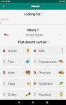 screenshot of My Food Allergies Scanner