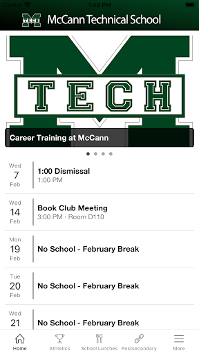 Android application McCann Technical School App screenshort
