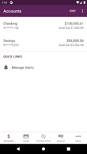 UMassFive Mobile Banking Screen 3