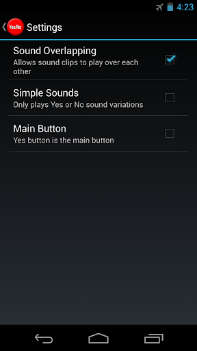 Yes / No Button Screen 3