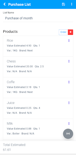 Shopping list Screenshot