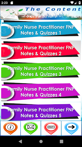 Android application Family Nurse Practitioner FNP screenshort