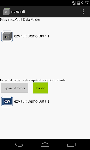 Android application ezVault: Safe Password Manager screenshort