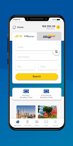 Android application KTMB Mobile screenshort