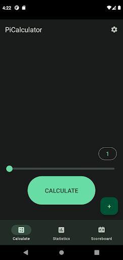 Android application Pi Calculator screenshort