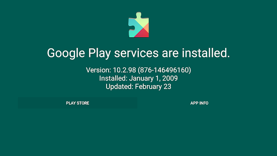 Play Services Info (Update) Screenshot