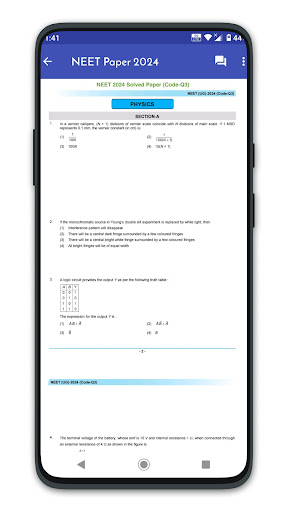NEET Solved Papers Offline Screen 3