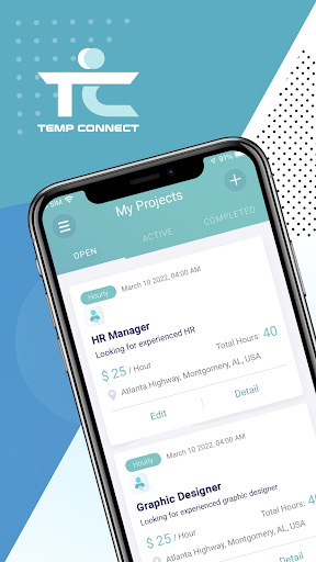 Android application Temp Connect screenshort