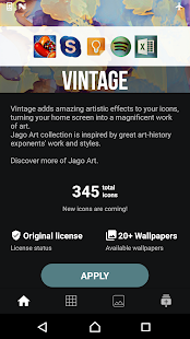 Vintage – Screenshot des Symbolpakets