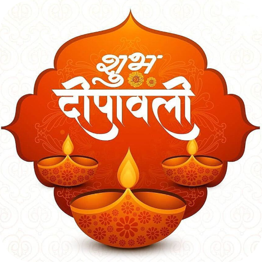 Hindi Diwali Greeting Wishes. logo