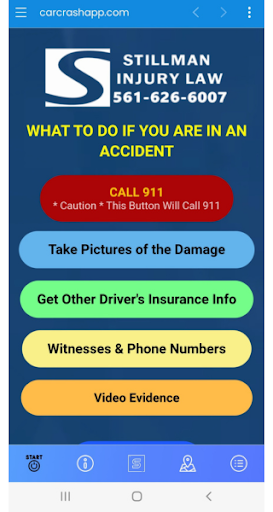 Android application A Car Crash App screenshort
