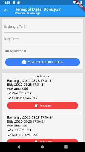 Android application Temapol Dijital Dönüşüm screenshort