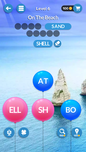 Android application Word Balloons: Fun Word Search screenshort