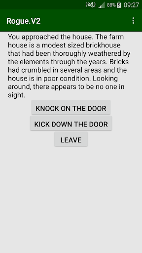 Android application Rogue V2 (text adventure) screenshort