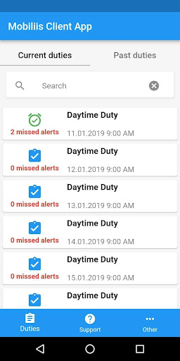 Mobiliis Client App Screen 2