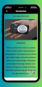 Sony Cyber Shot Camera Guide