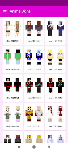 Android application Anime Skins for Minecraft screenshort
