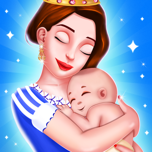 Cute princess babyshower logo