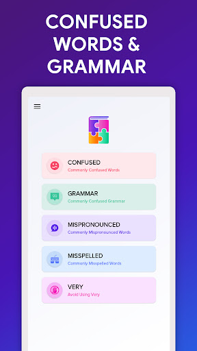 Android application Confused Words & Grammar screenshort