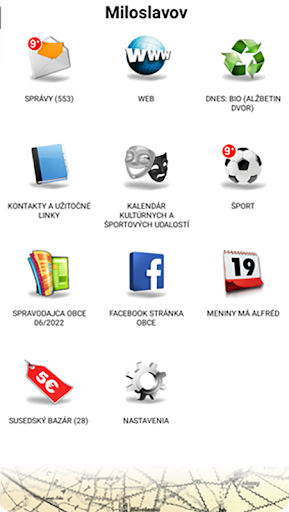 Android application Miloslavov screenshort