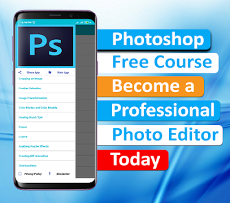 Screenshot 1 Photoshop tutorial - complete  android