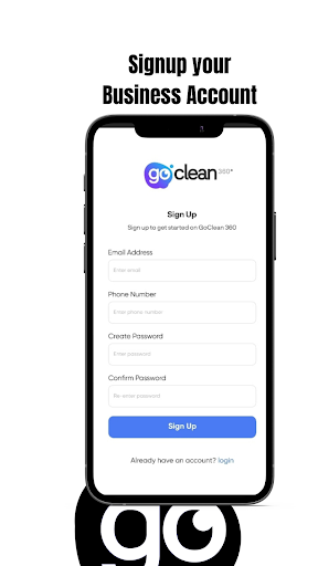 Android application Goclean360 Service screenshort