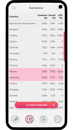 The Motorhome App: EU Edition Screen 3