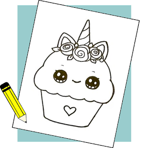 كيفية رسم كعكة لطيف 3