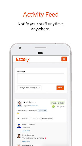 Android application Ezzely: Employee Engagement screenshort