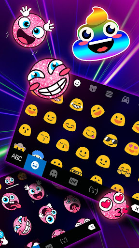 Neon Light Keyboard Theme Screen 3