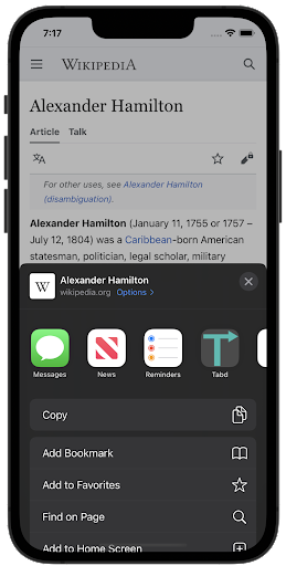 Android application Tabd screenshort