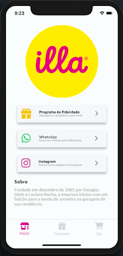 Android application Illa - Fidelidade screenshort